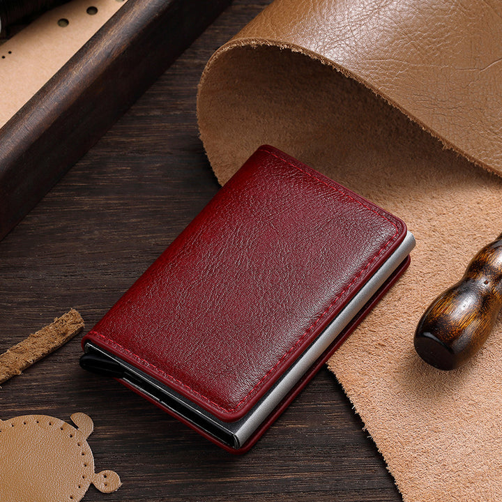 Premium Leather Business Card Holder Bowlift