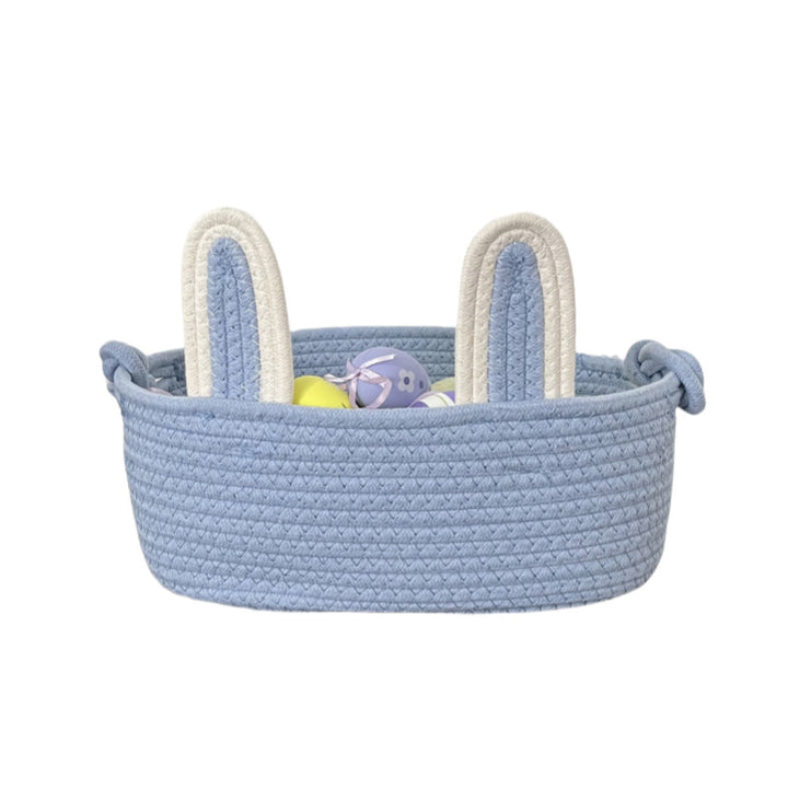 Ladies Playful Storage Basket with Bunny Ears Bowlift