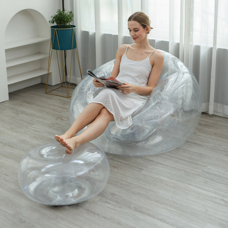Ladies Inflatable Bean Bag with Glittering Design Bowlift