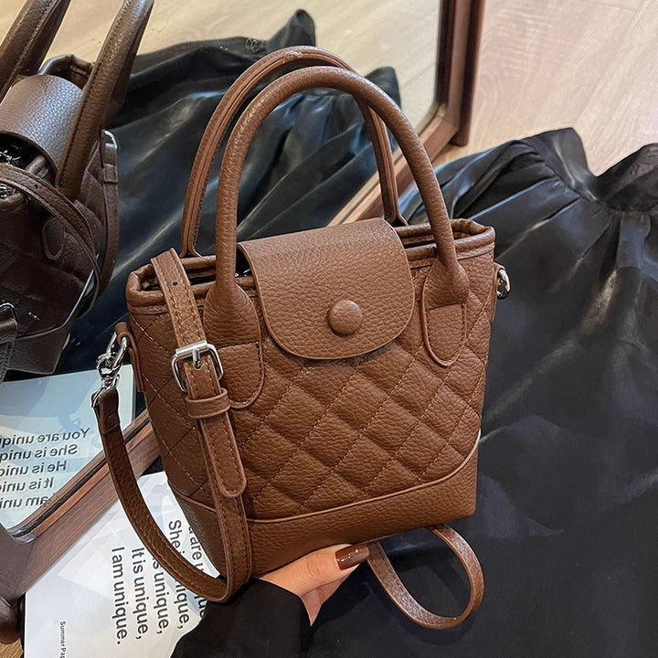 Quilted Mini Top-Handle Handbag Bowlift