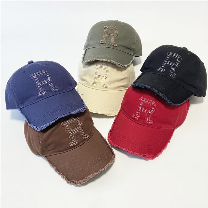 Women's Distressed Embroidered Baseball Cap Bowlift
