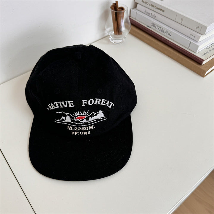 Men's Embroidered Outdoor Adventure Baseball Cap Bowlift