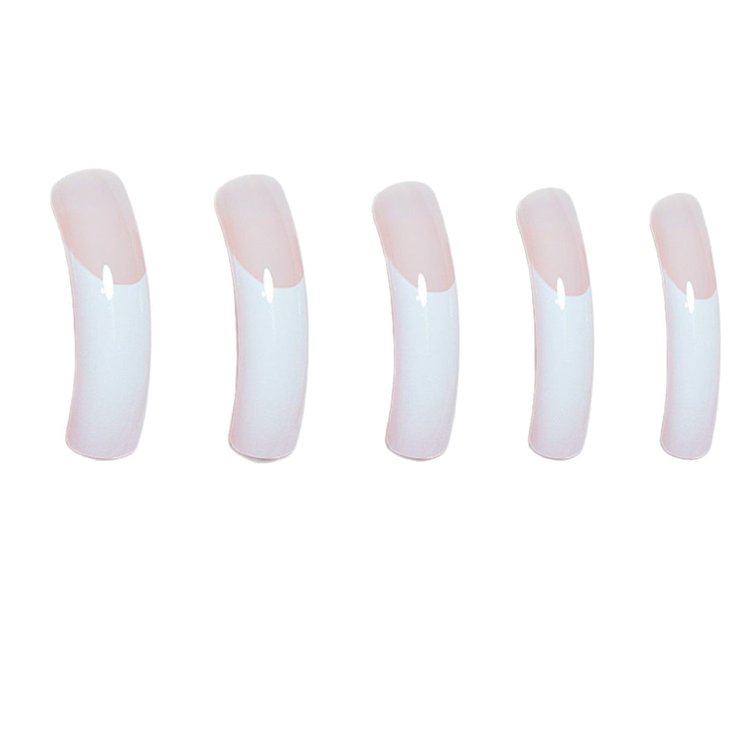 Premium French Tip Press-On Nails Bowlift