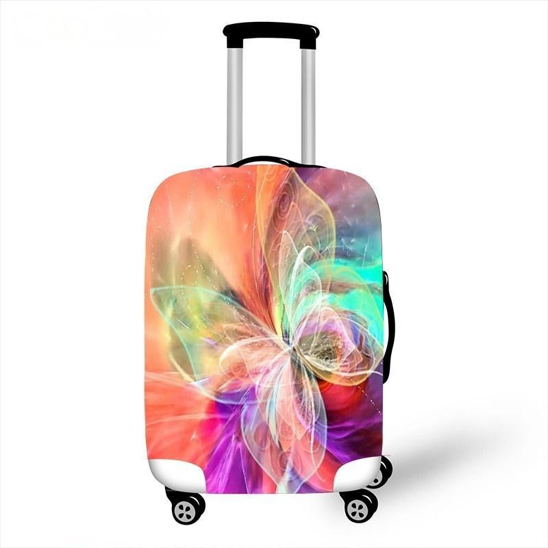 Women's hard shell travel suitcase with colorful flower and butterfly graphic Bowlift