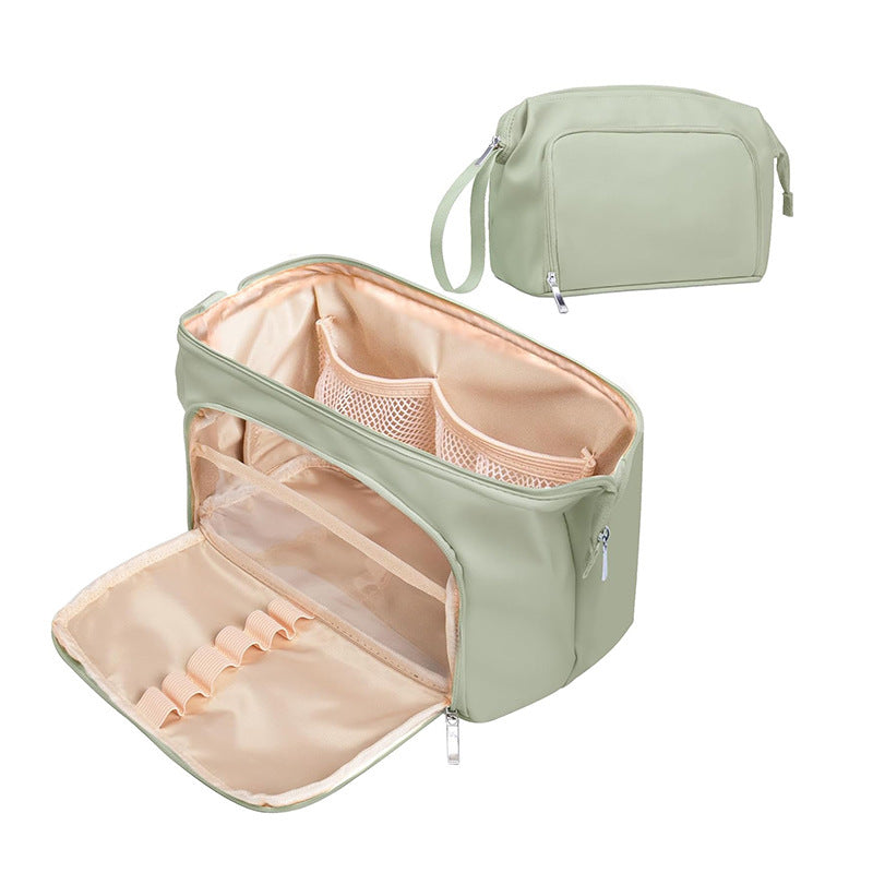 Cosmetic Organizer Bag with Adjustable Interior Compartment Bowlift