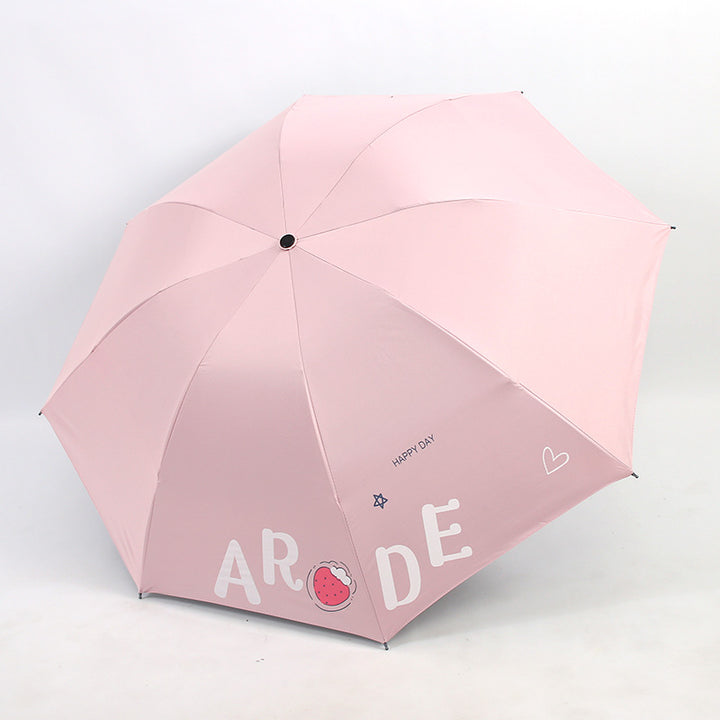 Women's Foldable Umbrella with Cheerful Design Bowlift