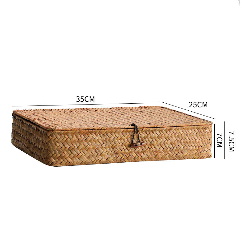 Unisex Handwoven Storage Box with Lid Bowlift