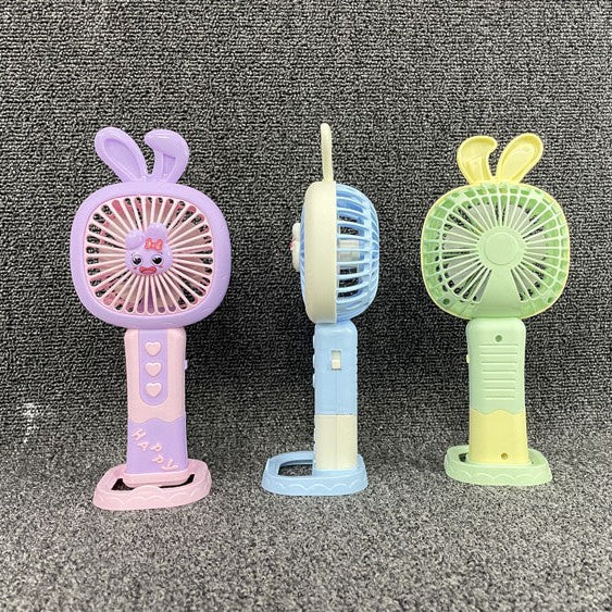 Unisex Portable Hand Fan with Cute Bunny Design Bowlift