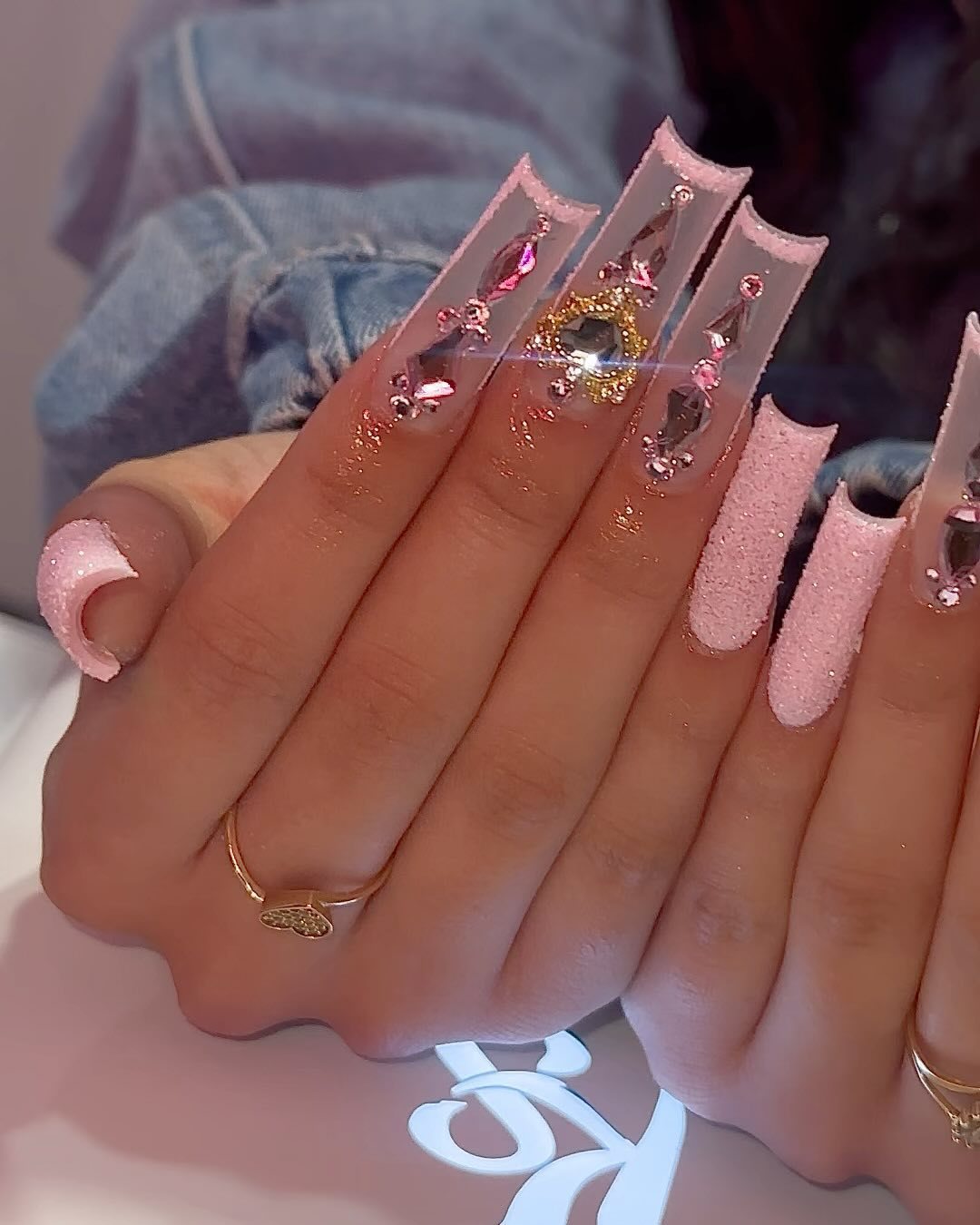 Ornate Butterfly-Inspired Acrylic Nail Extensions Bowlift