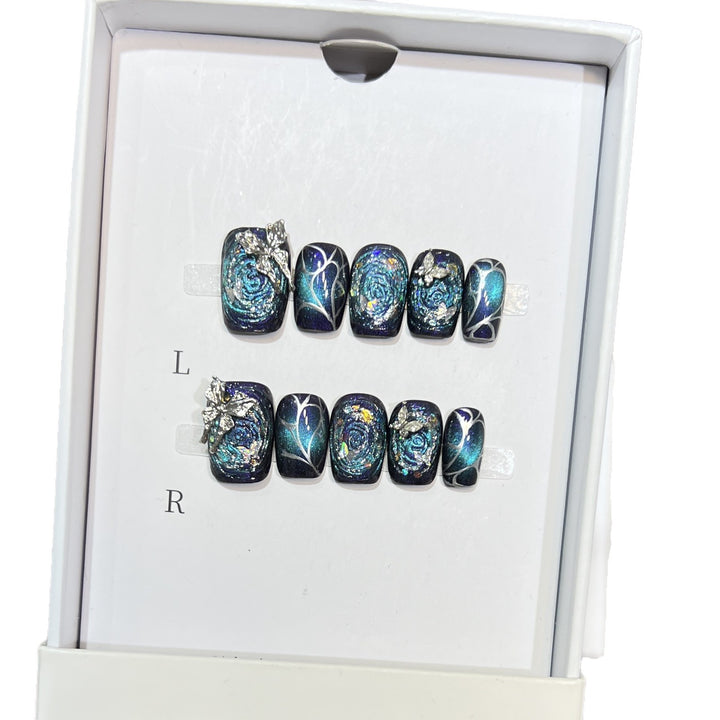 Galaxy-Themed Nail Art Extensions Bowlift