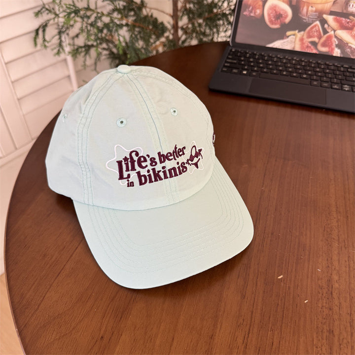 Women's Cotton Baseball Cap with Motivational Quote Bowlift