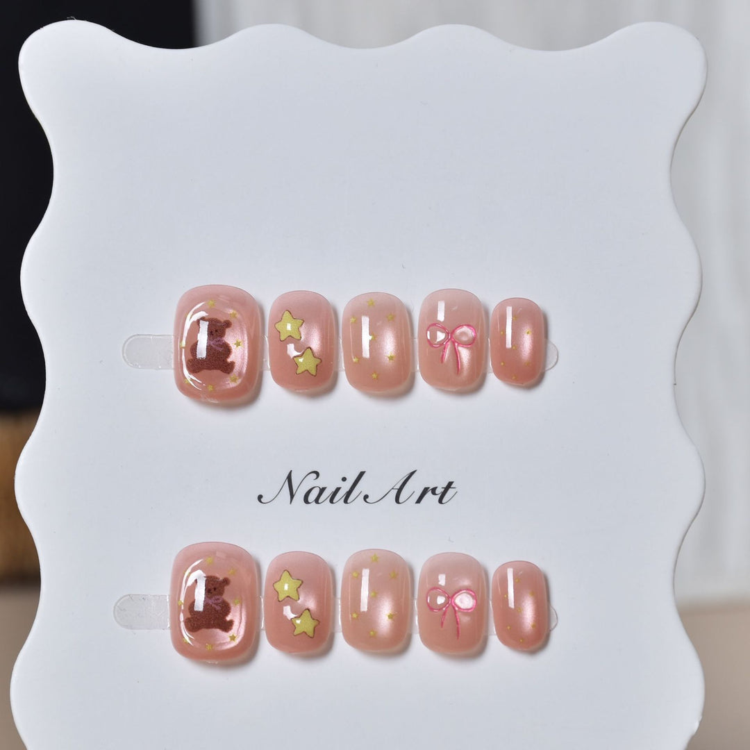 Whimsical Press-On Nail Art Bowlift