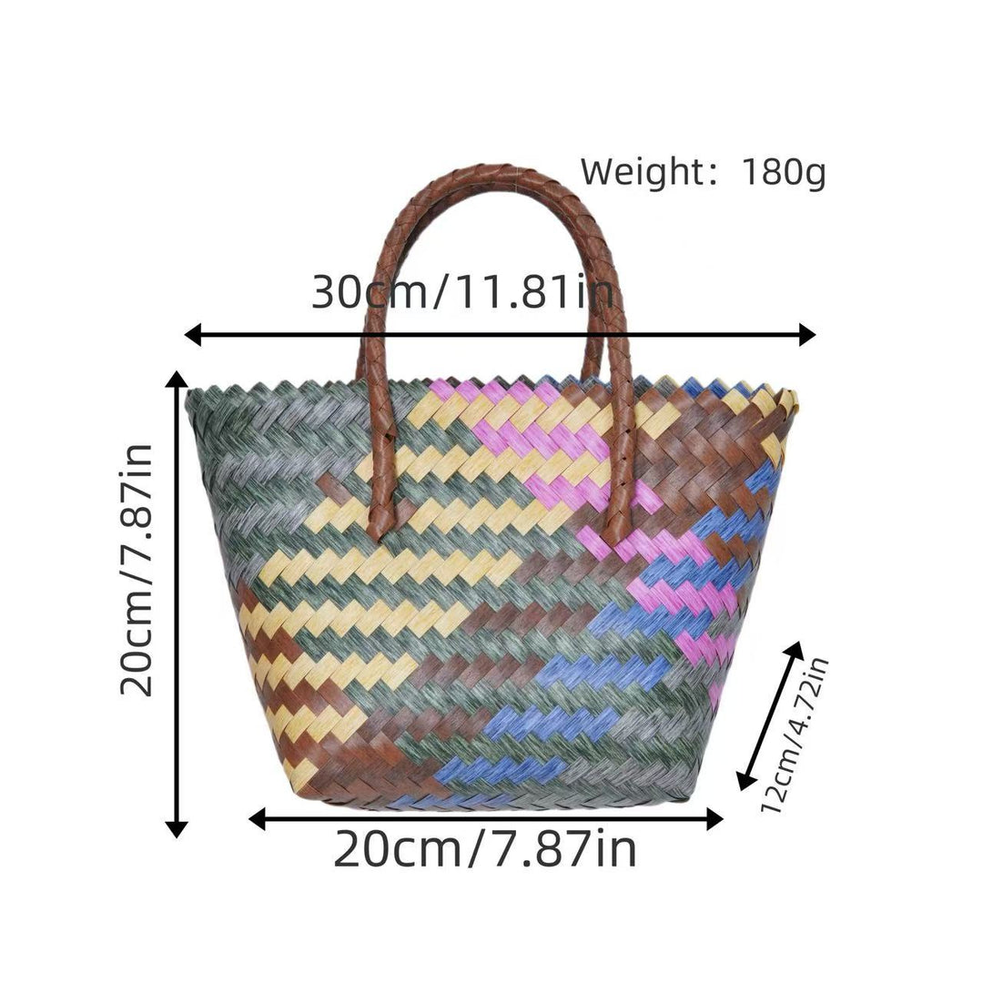 Braided tote bag with ergonomic handles Bowlift