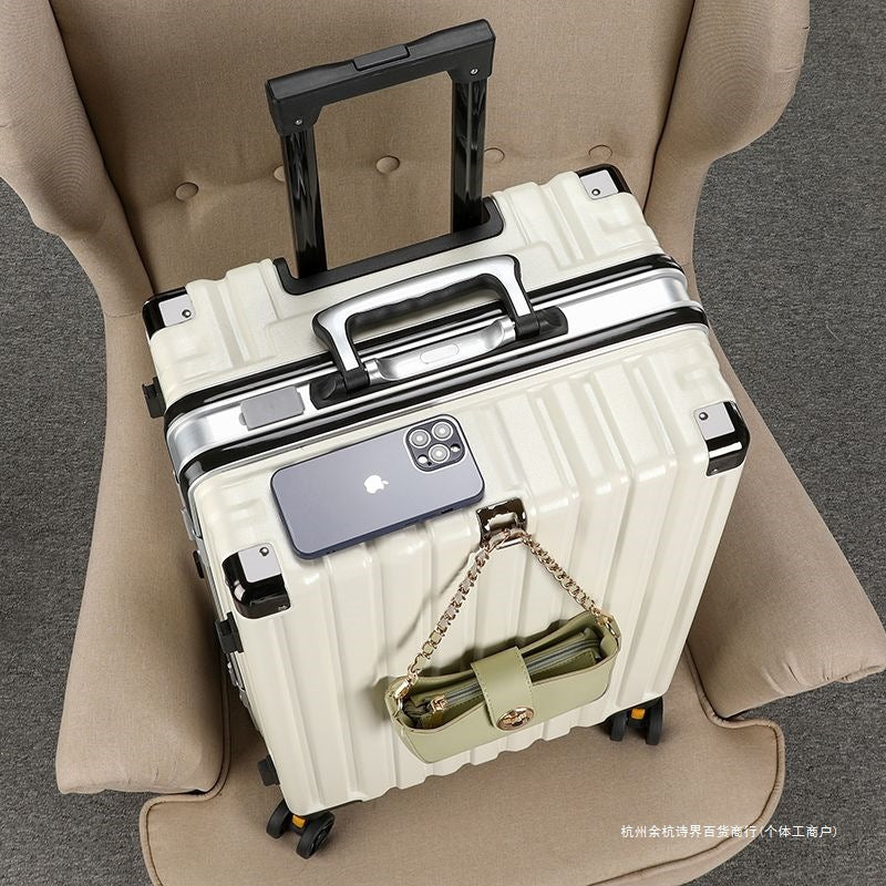 Hard-shell suitcase with double safety lock and sturdy rolling system Bowlift