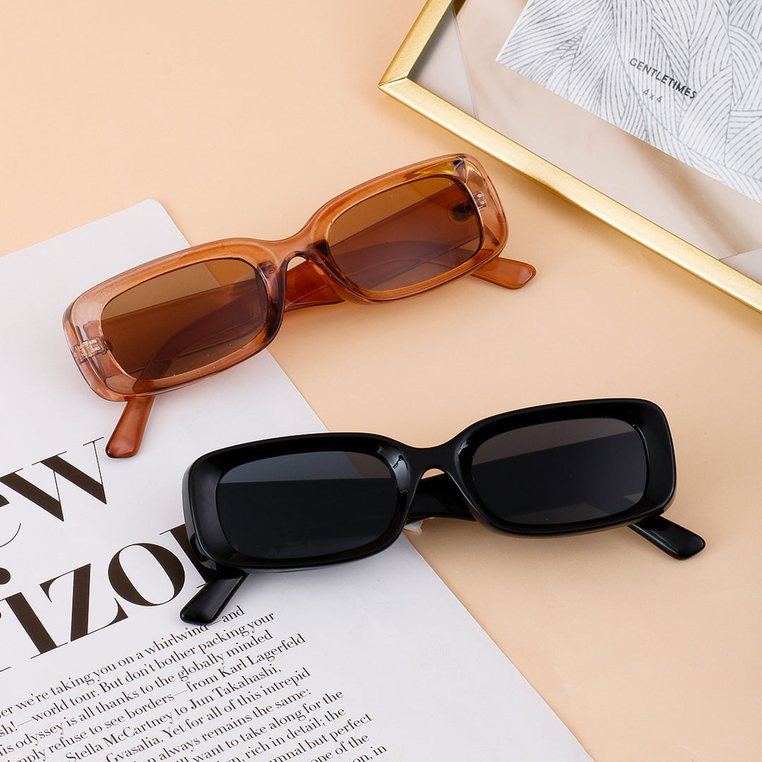 Ladies fashionable sunglasses in retro style with wide frame Bowlift