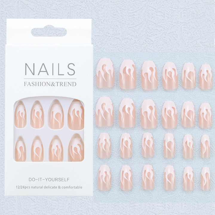 Artistic Graphic Press-On Nail Set Bowlift