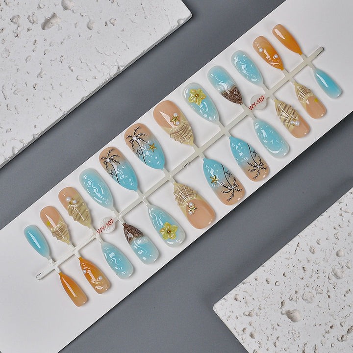 Artistic Floral-Inspired Press-On Nails Bowlift