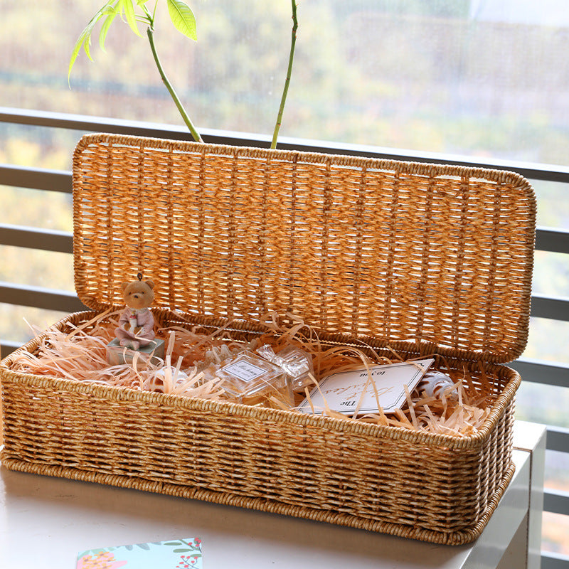 Unisex Rectangular Storage Basket with Removable Fabric Insert Bowlift
