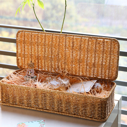 Unisex Rectangular Storage Basket with Removable Fabric Insert Bowlift
