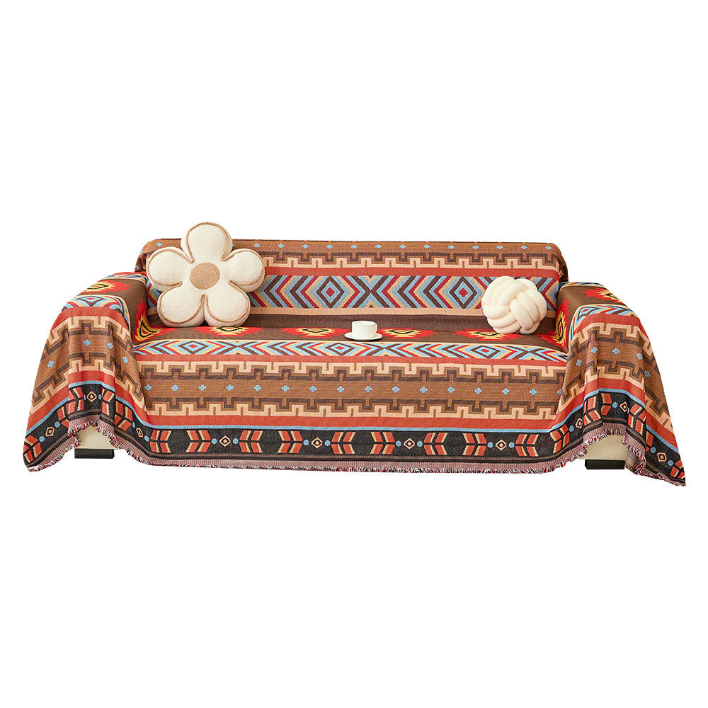 Decorative Geometric Pattern Sofa Throw Blanket