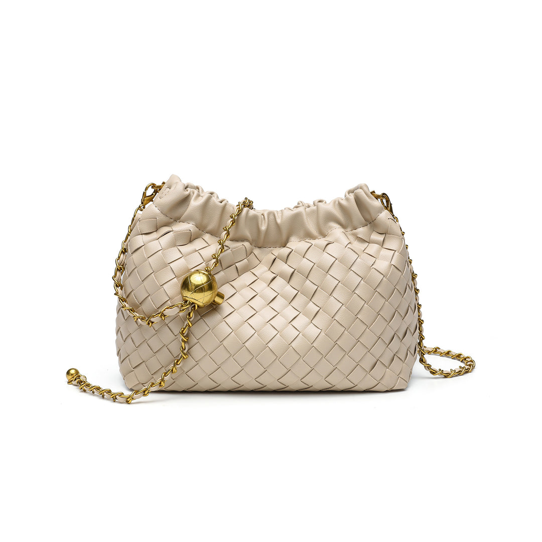 Woven Leather Evening Purse Bowlift