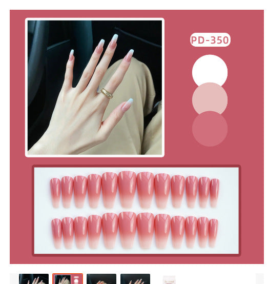 Elegant Gradient Press-On Nail Tips Bowlift