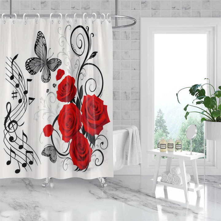 Camping-Themed Shower Curtain Bowlift