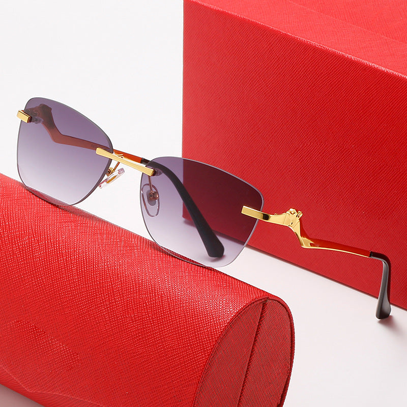 Women's fashionable sunglasses with asymmetrical frame and comfortable nose pads Bowlift