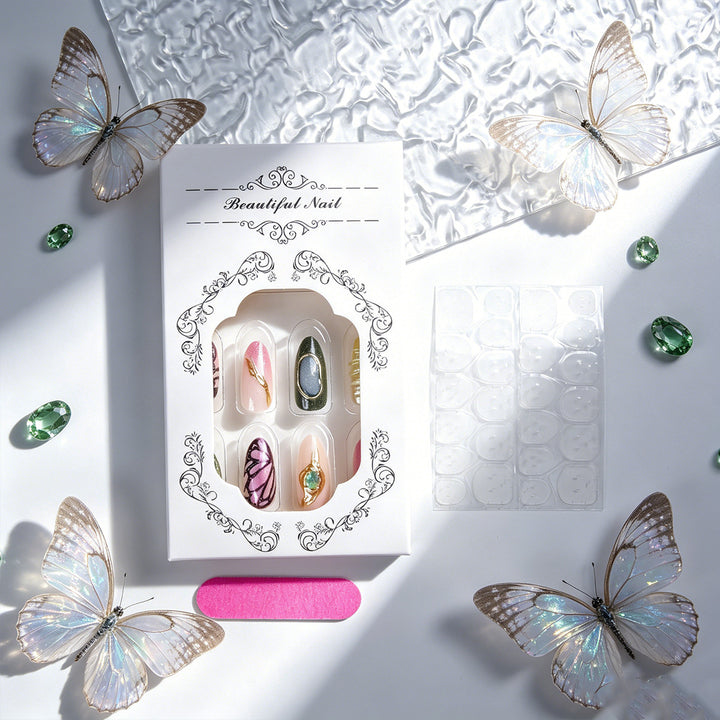 Glamorous artificial nails set with delicate designs Bowlift