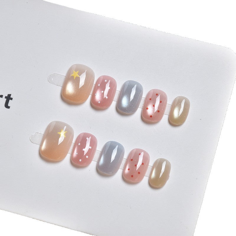 Artistic Mixed Design Press-On Nail Set Bowlift