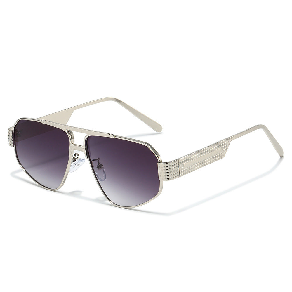 Fashion-Forward Geometric Aviator Sunglasses Bowlift