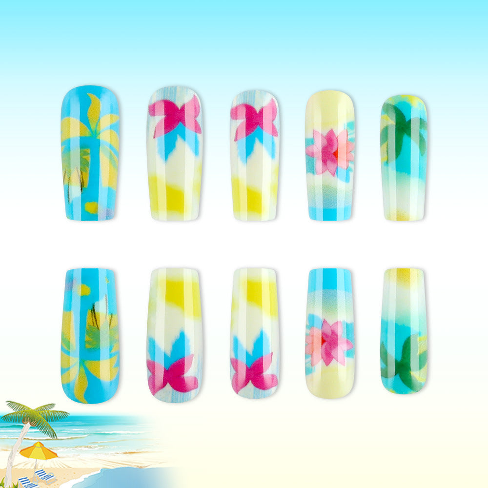 Artistic Tropical Paradise Nail Art Bowlift