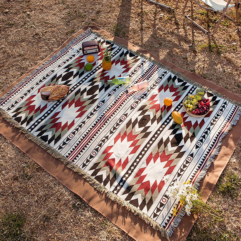Tropical-Themed Artistic Tapestry Throw Blanket