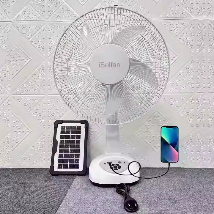 Ladies Solar-Powered Stand Fan with Smart Control and Multiple Speed Modes Bowlift