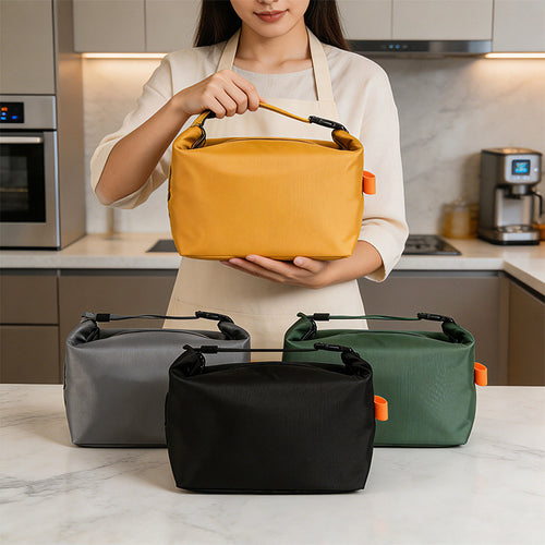 Compact Roll-Top Travel Toiletry Organizer Pouch Bowlift