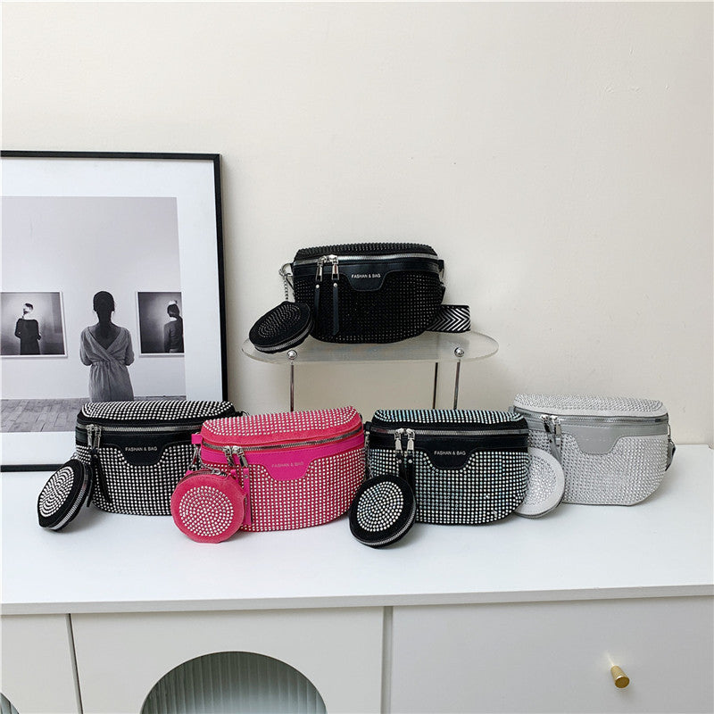 Stylish Rhinestone Embellished Mini Crossbody Bag Bowlift