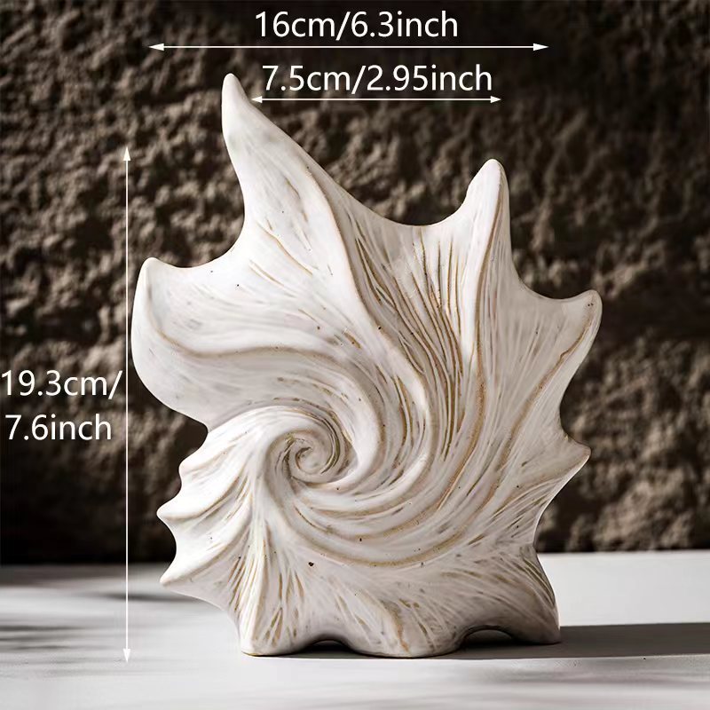 Coast Ceramic Spiral Shell Decorative Sculpture