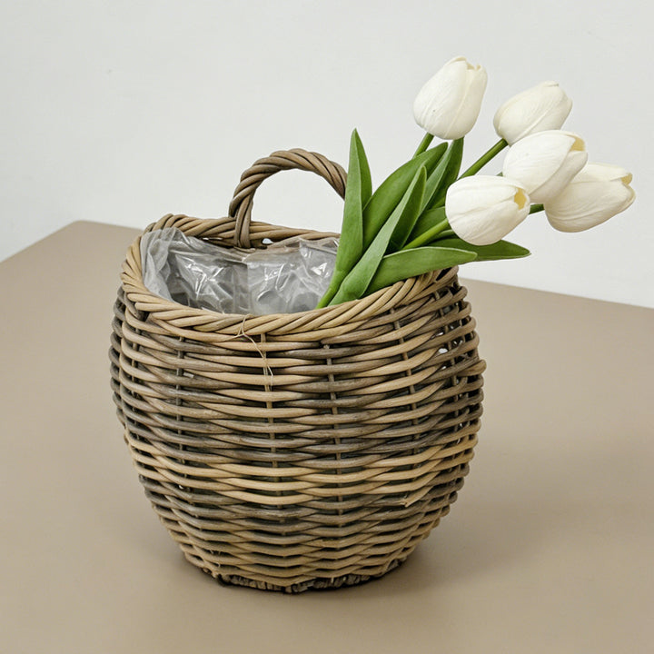 Decorative storage basket with handle Bowlift