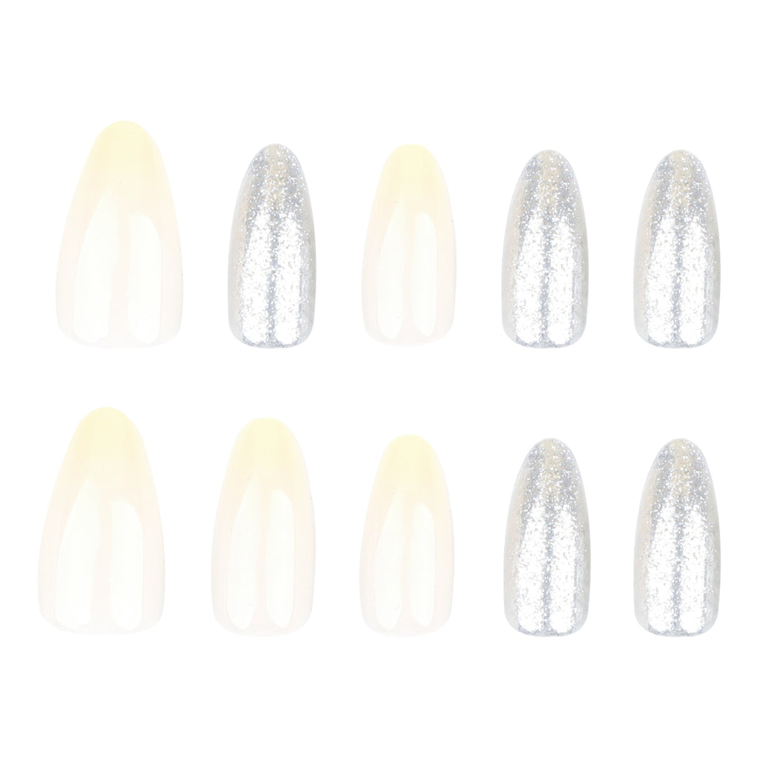 Artificial press-on nails with high-quality glitter accents Bowlift