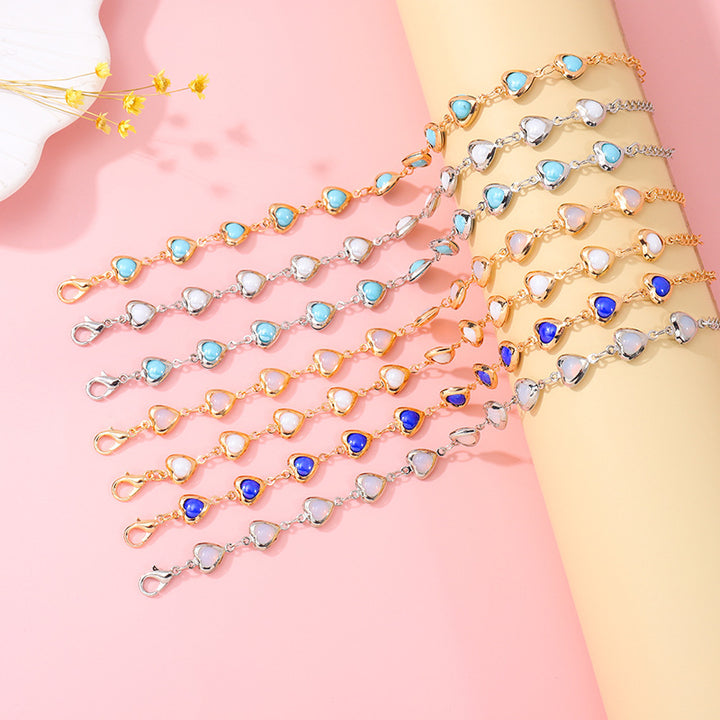 Heart-Shaped Link Anklet Bowlift