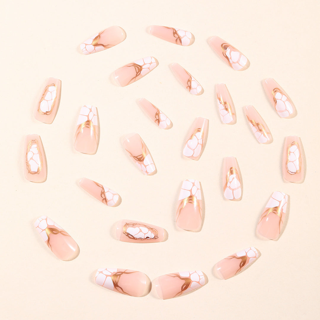 Marble Effect Stiletto Nail Art Extensions Bowlift