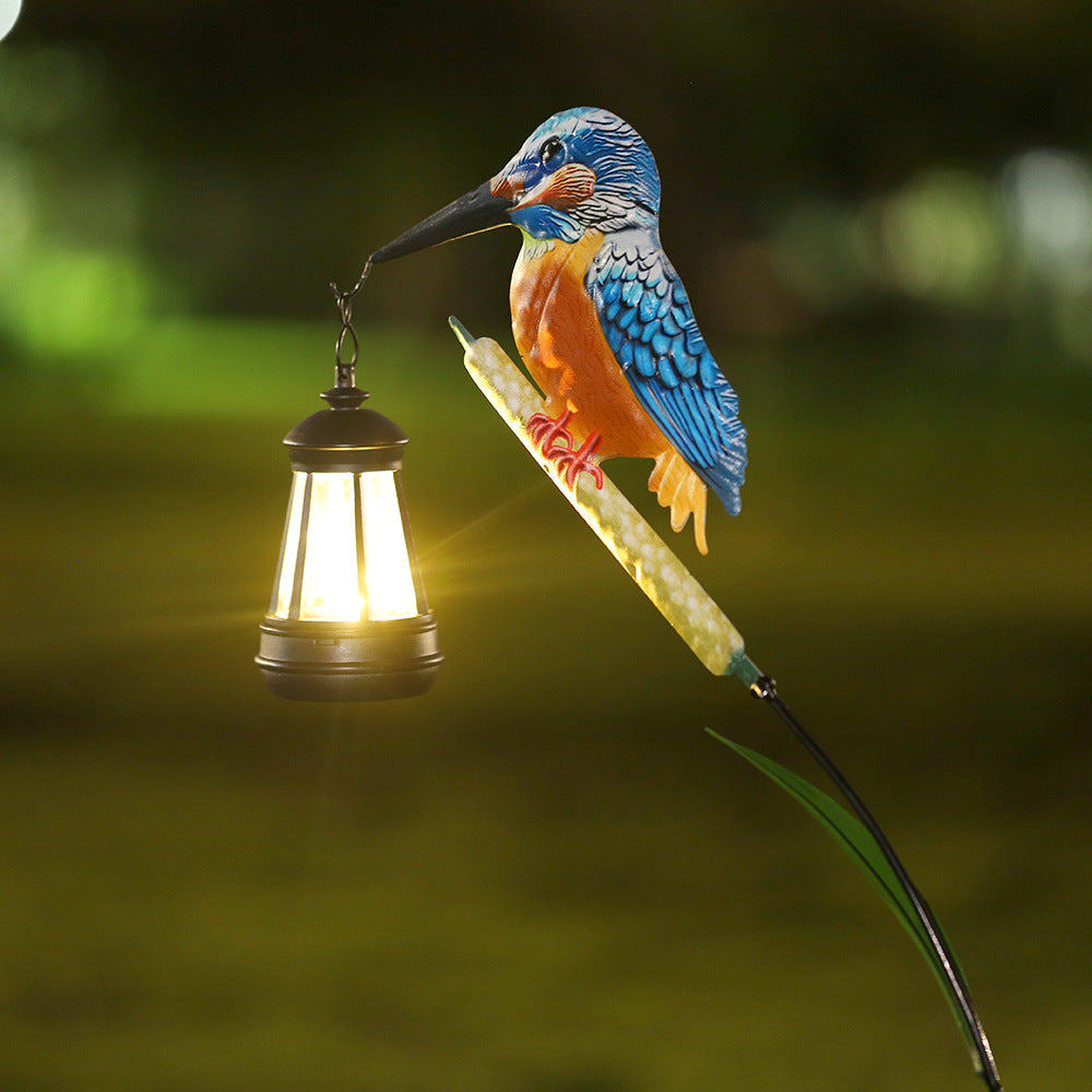 Decorative Solar Flamingo Garden Stake Lamp With Adjustable Metal Arm And Integrated LED Bowlift