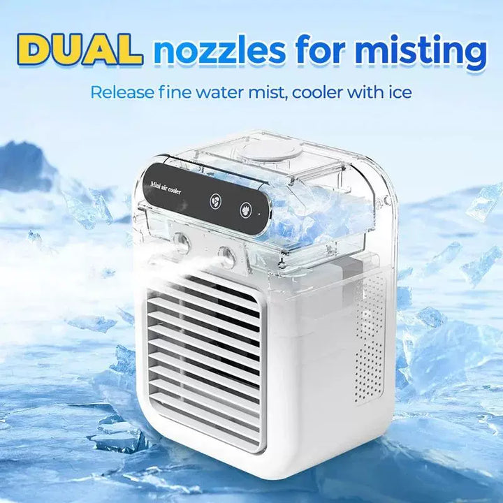 Unisex One Size USB-powered Desktop Vaporizer Cold Air Cooler and Humidifier with refillable top fill tank adjustable directional louvers quiet operation Bowlift