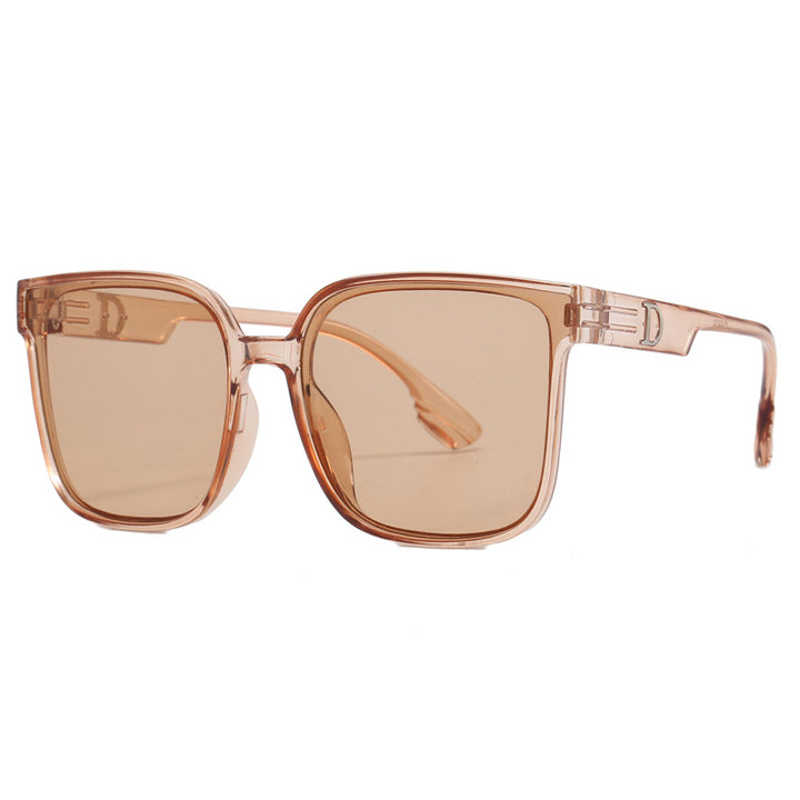 Women stylish square sunglasses with transparent frame Bowlift