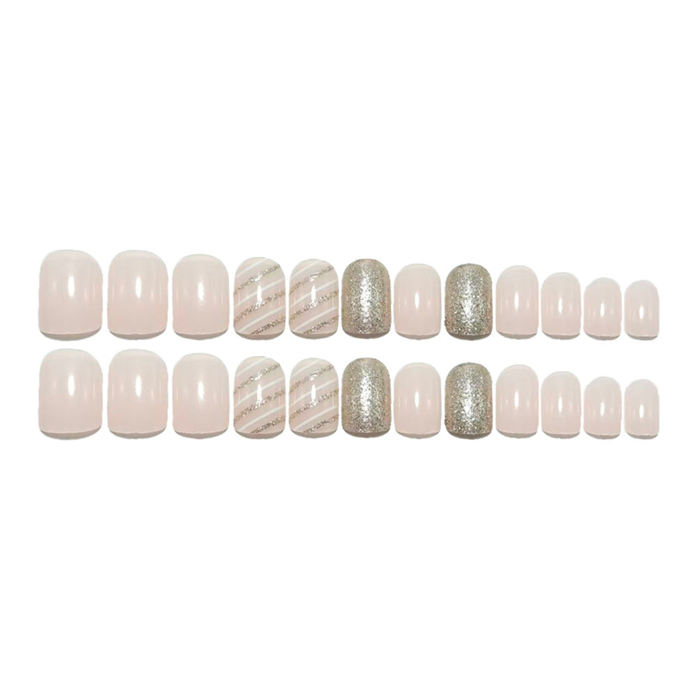 Glamorous artificial nails with glitter and ombre Bowlift