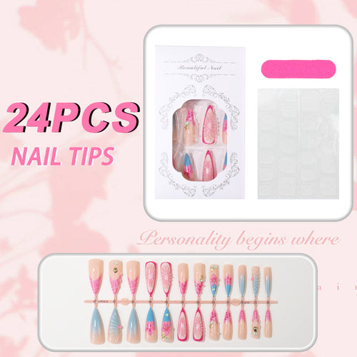 Premium Decorative Nail Tips Set Bowlift
