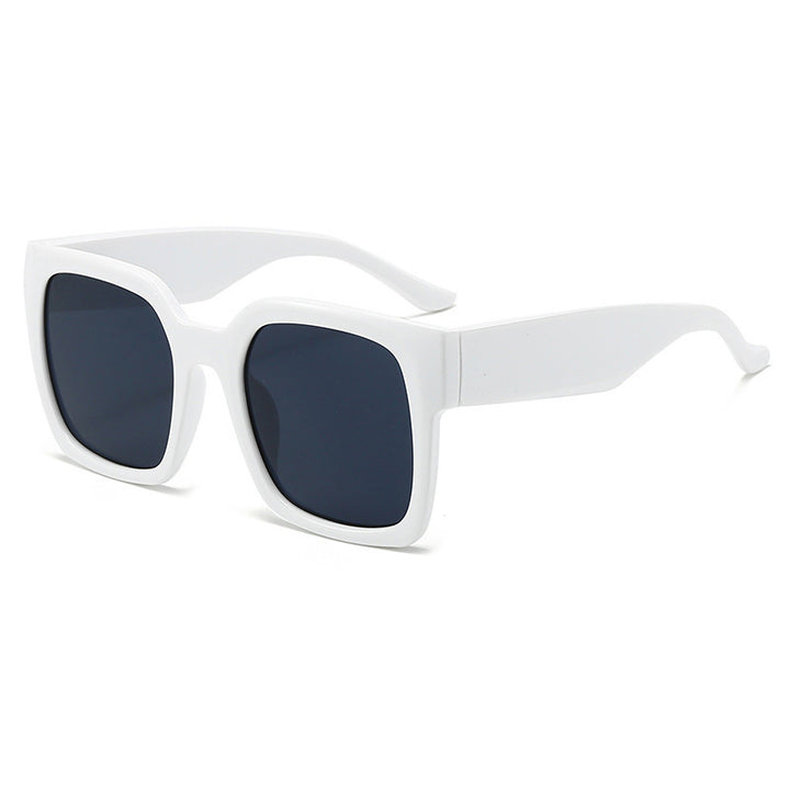 Women's square sunglasses with stylish transparent frame and soft color gradient Bowlift