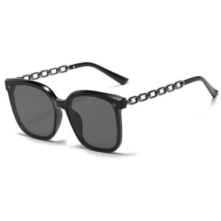 Women's extra-large sunglasses with fashionable chain frame Bowlift