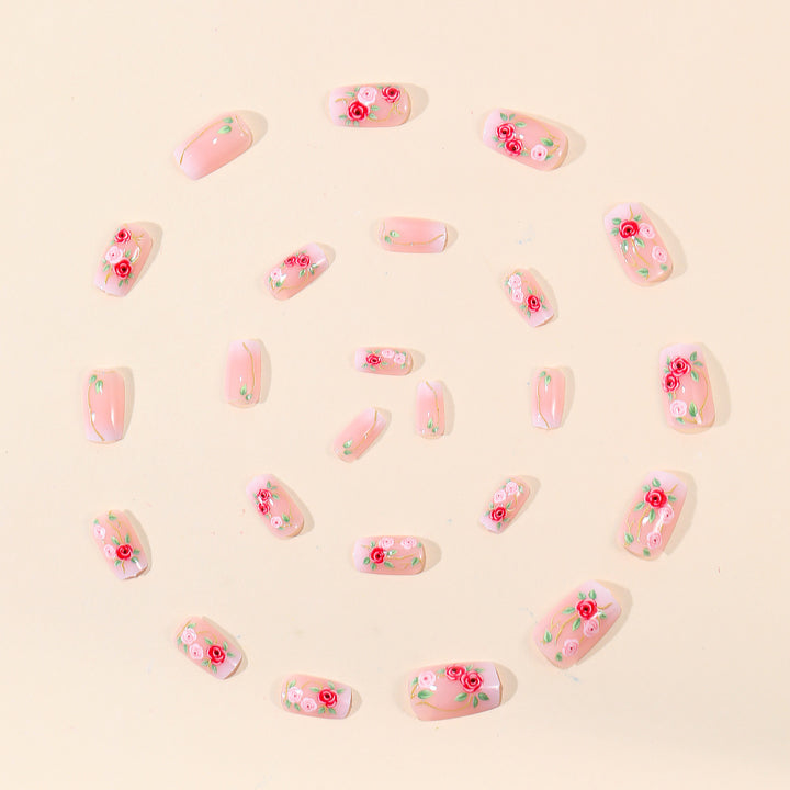Floral Art Nail Design Bowlift
