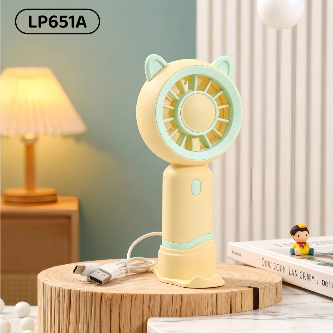 Women Portable Hand Fan with Cute Snail Design Bowlift